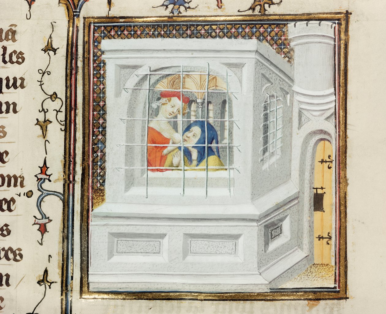 Pani Fr 12420 Roman Charity: Cimon and Pero, z De Claris Women, Giovanni Boccaccio (1313-75) autorstwa French School