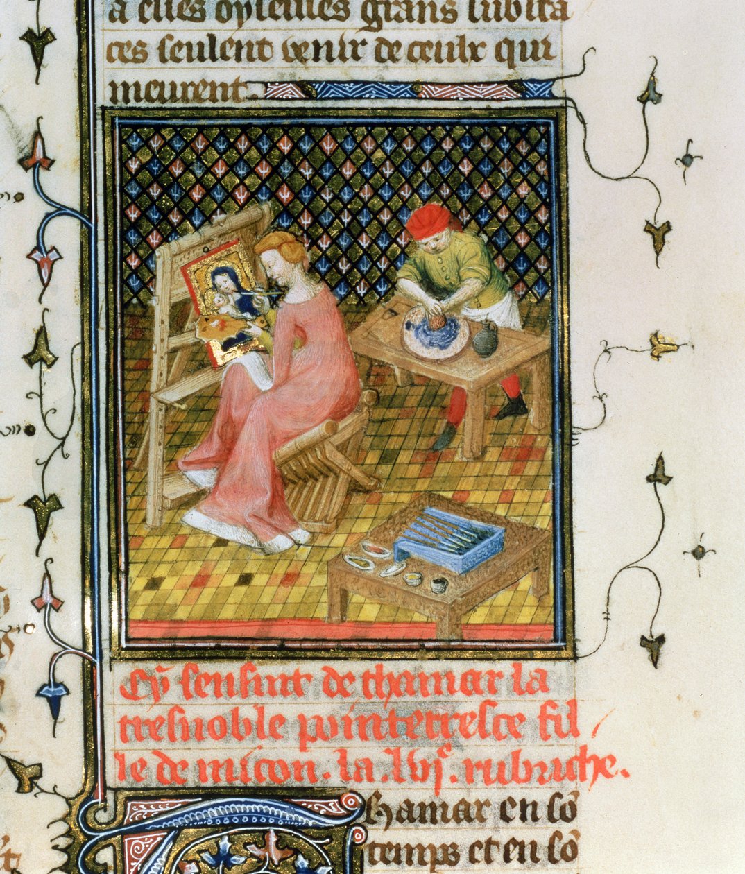 Ms Fr 12420 fol.86r Historia Thamyris, z „De Claris Mulieribus, z Dzieł Giovanniego Boccaccio autorstwa French School
