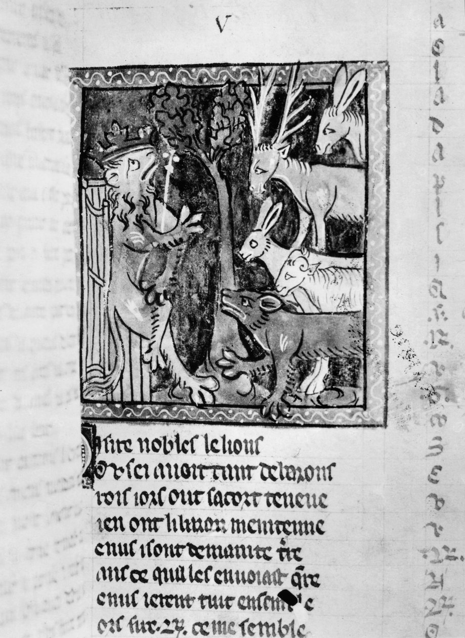 Pani Fr 1581 Szlachetny dwór dworski, ilustracja z Roman de Renart autorstwa French School