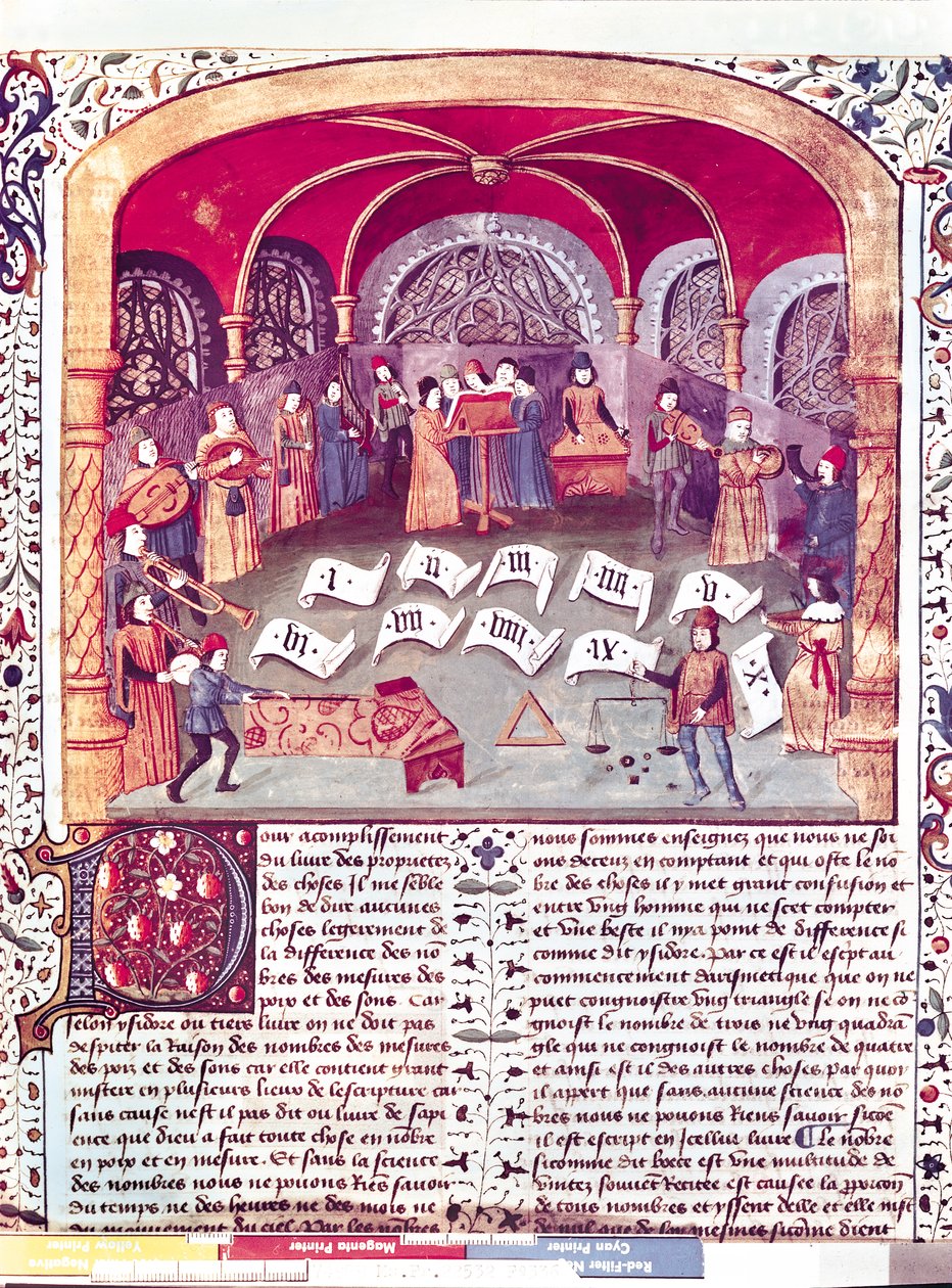 Ms Fr 22532 fol.336 Koncert, z Des Proprietez des Choses Barthelemy