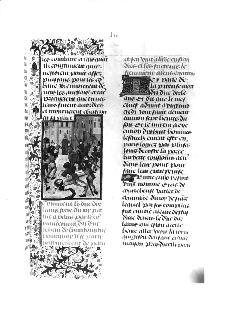 Ms Fr 2680 fol.52 Zabójstwo księcia orleańskiego w Paryżu autorstwa French School