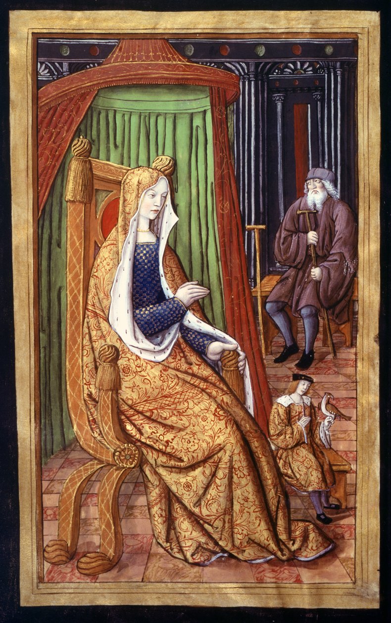 Pani ks. 874 os. 8 v Szlachetna kobieta, z Listów Owidiusza, 1496-1502 autorstwa French School