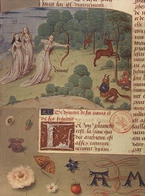 Pani Fr 9197 fol.140v Polowanie na Dianę, z Livre des Eschecs D