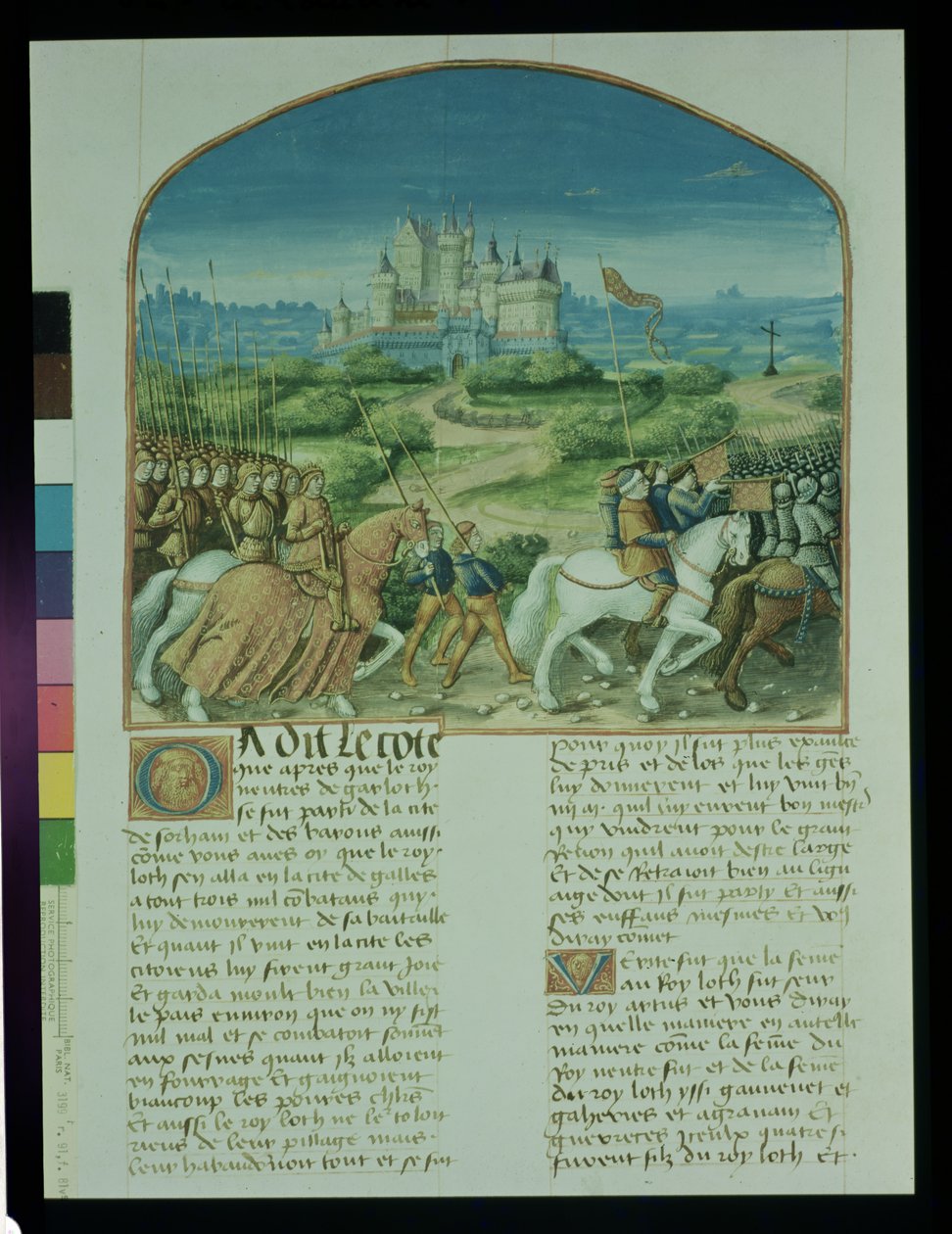 Pani Fr 91 Fol.81v Strona z Historii Merlina Roberta de Borona, c.1482-89 autorstwa French School