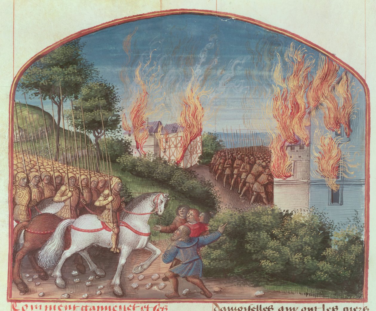 Pani Fr 91 Fol.87 Strona z Historii Merlina Roberta de Borona, c.1482-89 autorstwa French School