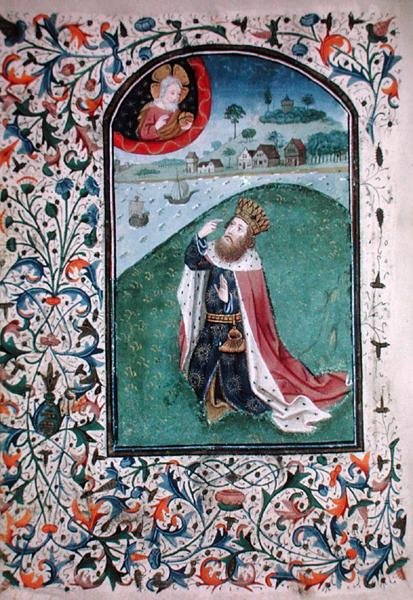 Pani Gen 288 f.131v Vision, c.1460 (welum) autorstwa French School