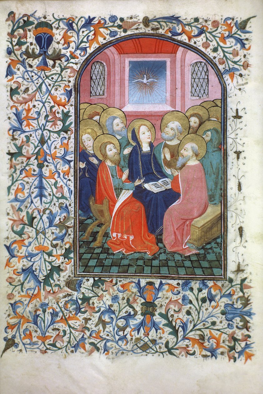 Pani Gen 288 f.23v Pięćdziesiątnica, c.1460 autorstwa French School