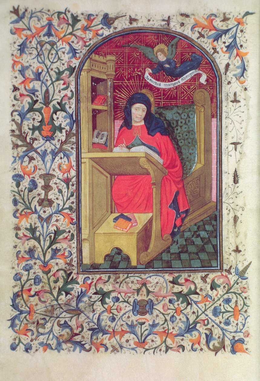 Pani Gen 288 f.266v Scholar, c.1460 autorstwa French School