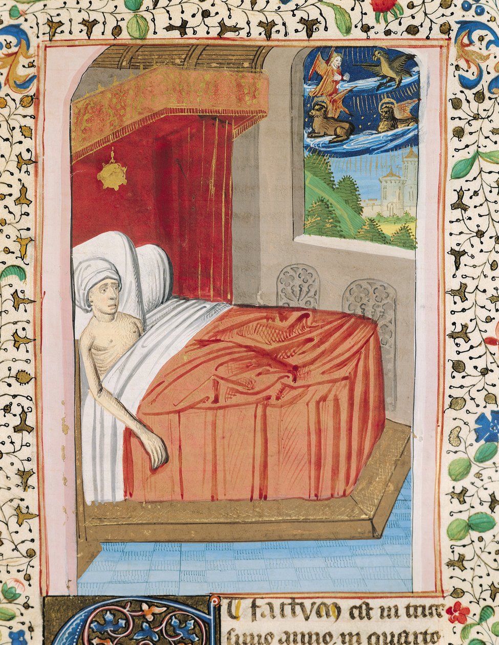 Ms H 7 fol.76r Wizja Ezechiela, z Biblii Jana XXII autorstwa French School