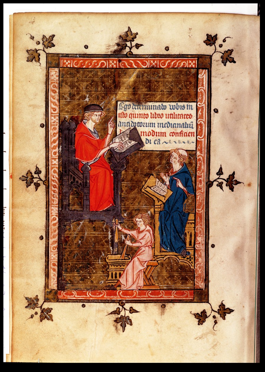 Pani Lat. 14023 os. 769 v. Antidotum nauczanie z Kanonu medycyny Awicenny (Ibn Sina) (980-1037), przekład Gerarda de Cremone (1114-87) c.1320 autorstwa French School