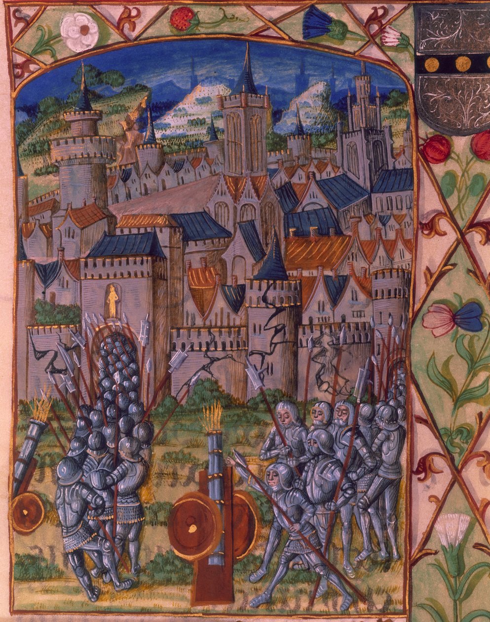 Pani Royal 20 E.III fol.152v Zdobycie Evreux, z 