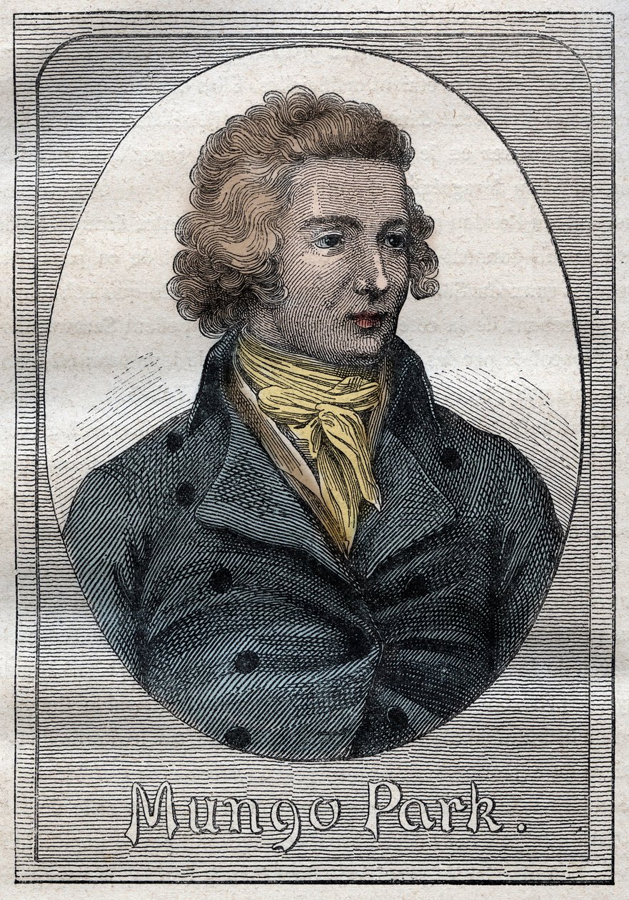 Park Mungo, szkocki odkrywca - Portret parku Mungo (1771-1806), szkocki odkrywca - ilustracja z „Wielkich żeglarzy XVIII wieku”” autorstwa French School