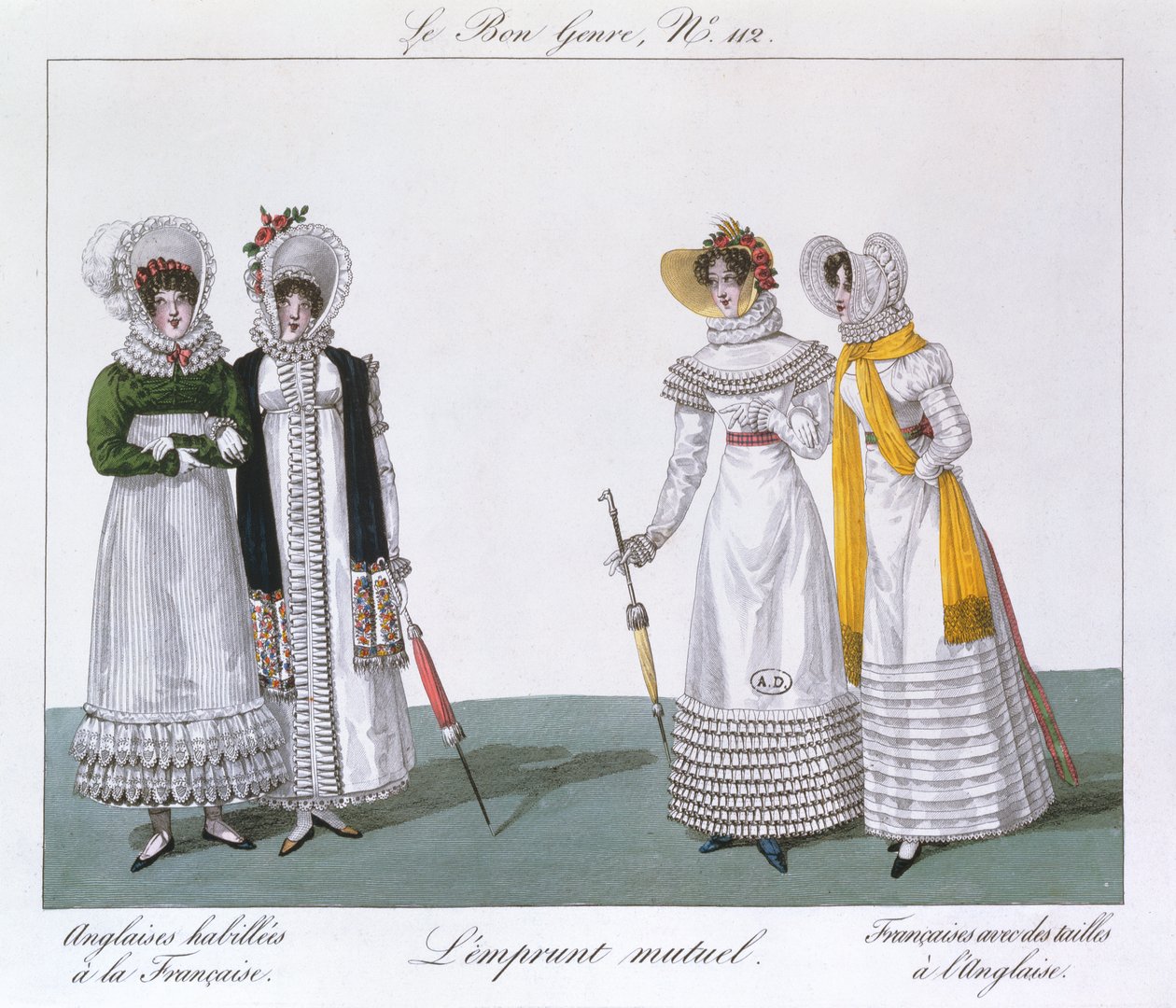 Pożyczki wzajemne, płyta z serii Le Bon Gatunek, ok.1810 autorstwa French School