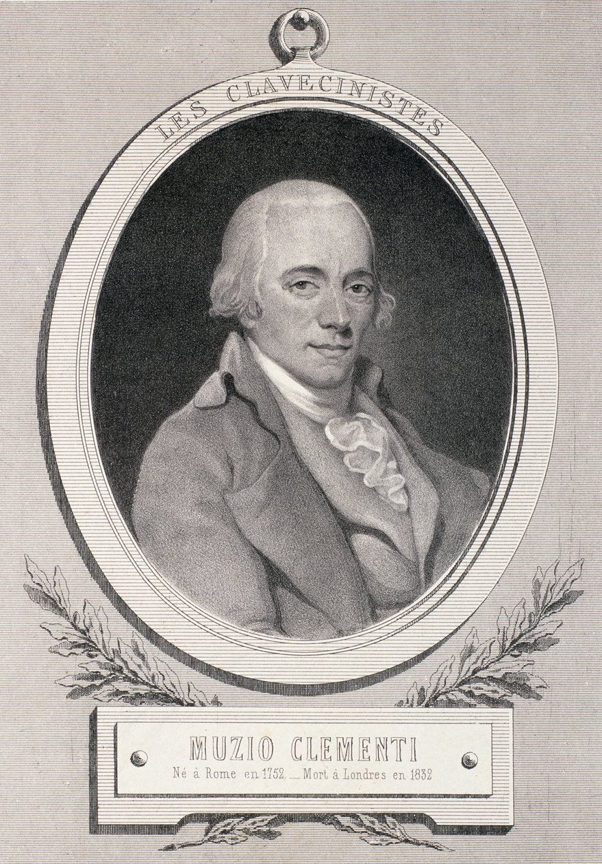 Muzio Clementi (1752-1832) grawerowane przez Alfreda Lemoine autorstwa French School