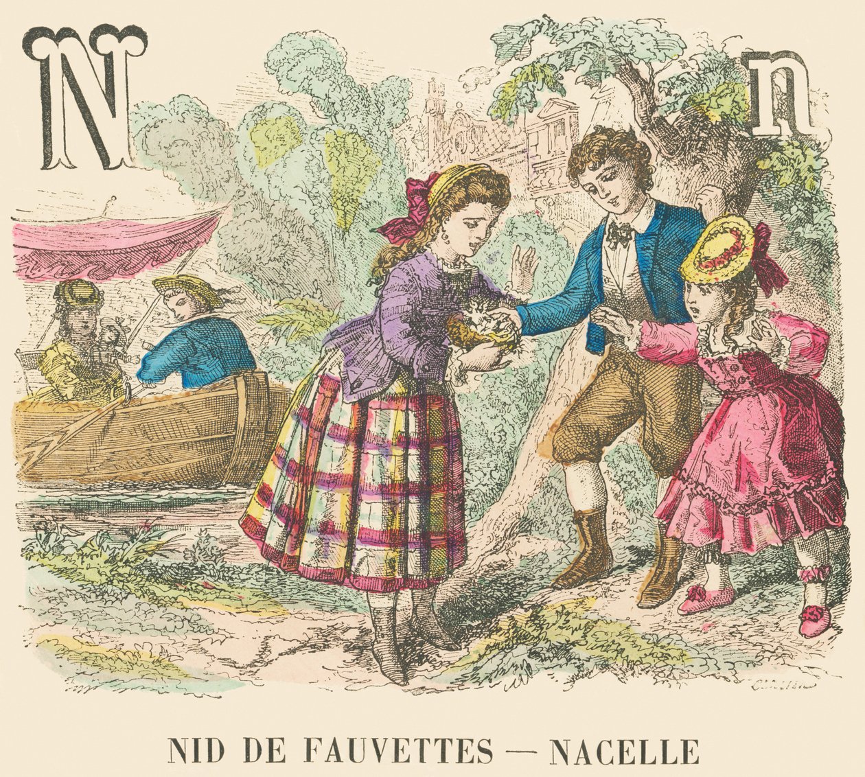 N: Gniazdo pokrzewek – gondola autorstwa French School