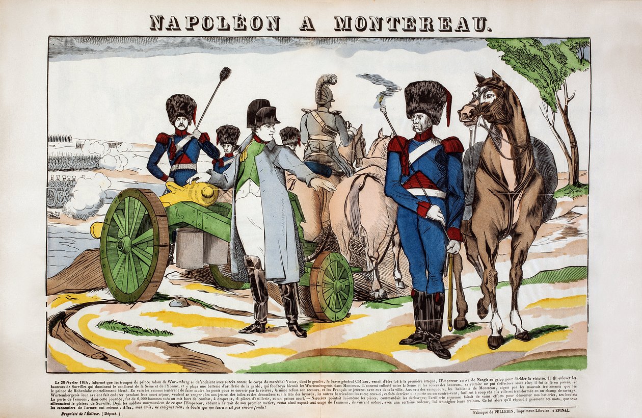 Napoleon w Montereau 28 lutego autorstwa French School