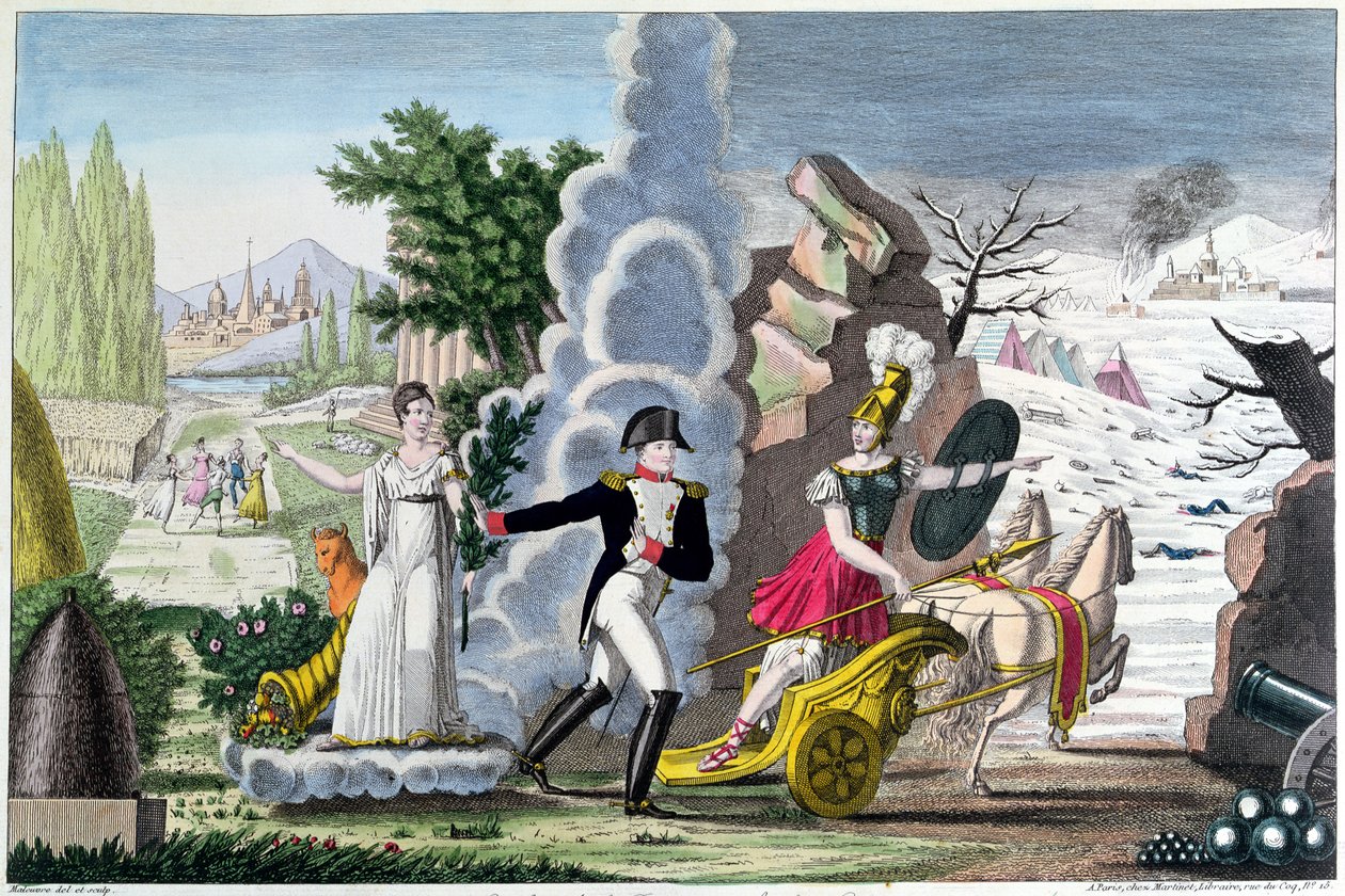 Napoleon I (1769-1821) między wojną a pokojem, c. 1815 autorstwa French School