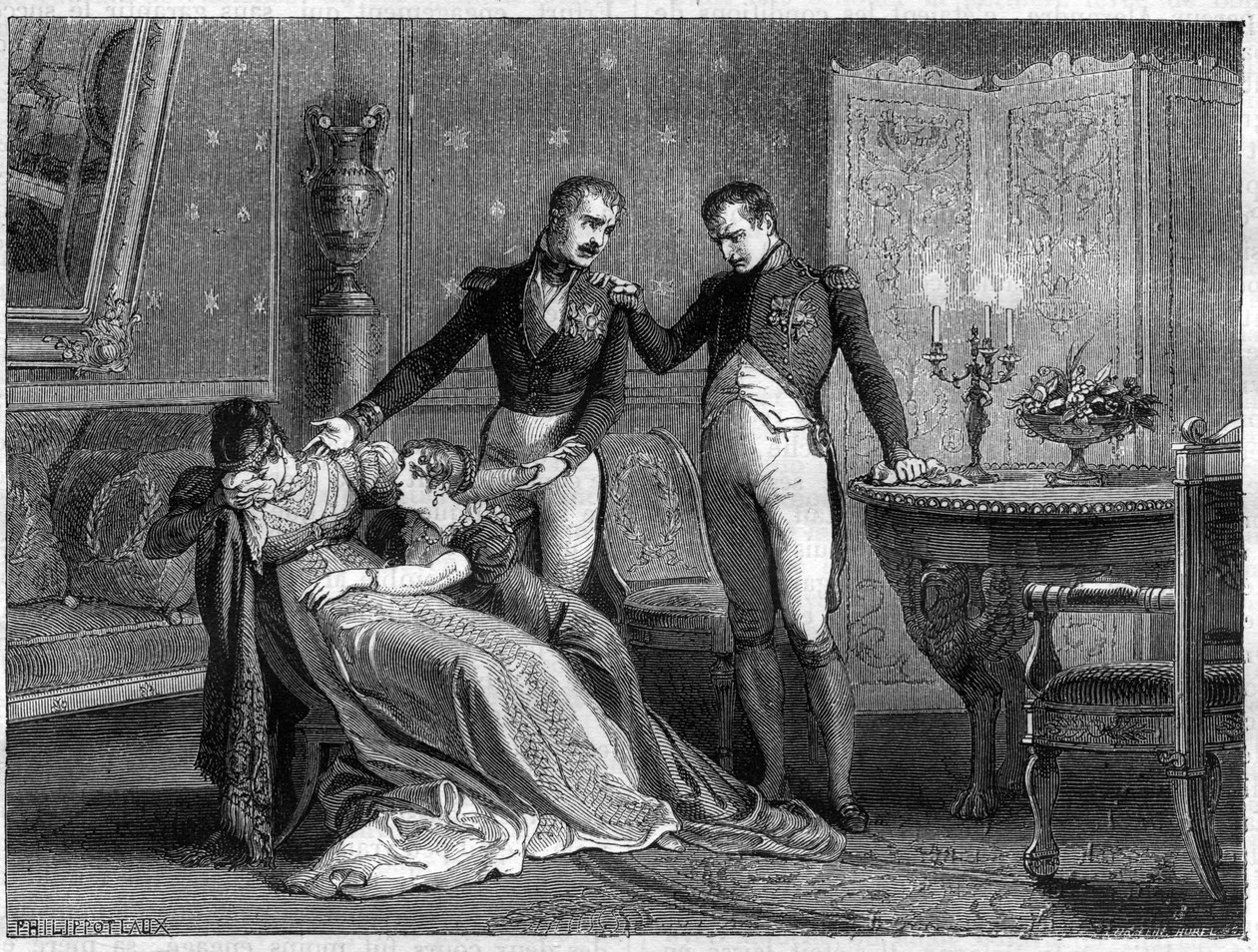 Napoleon ogłasza Józefinie planowany dzień podpisania dokumentów rozwodowych autorstwa French School