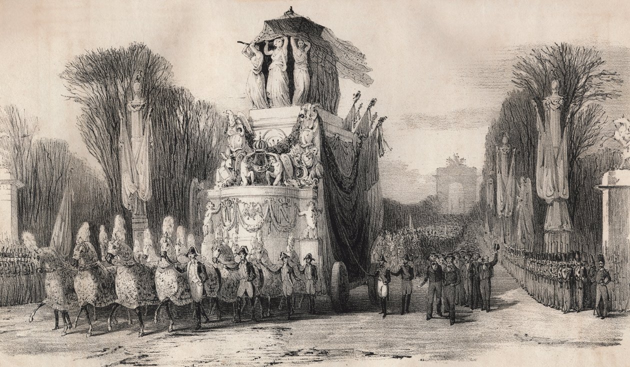 Powrót Napoleona ze św. Heleny, 1821 autorstwa French School