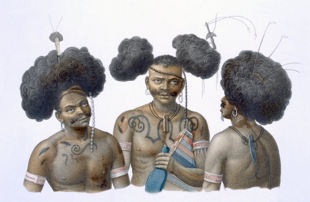 Mieszkańcy Nowej Gwinei, 1826 autorstwa French School