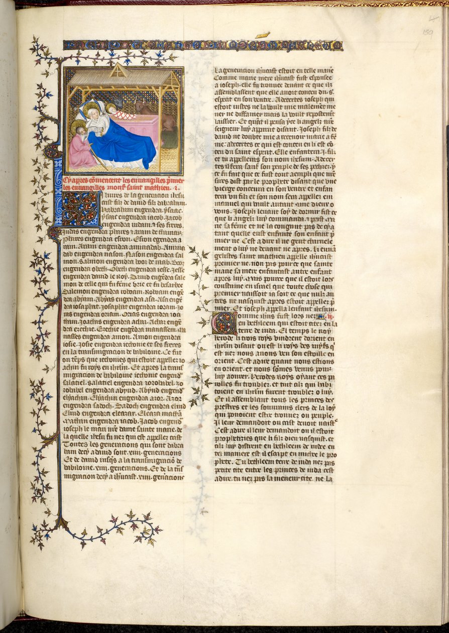 Narodzenie Chrystusa, ok. 1403-1404 (miniatura) autorstwa French School