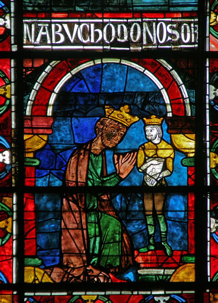 Nebukadneccar oddaje cześć bożkowi (w121) autorstwa French School