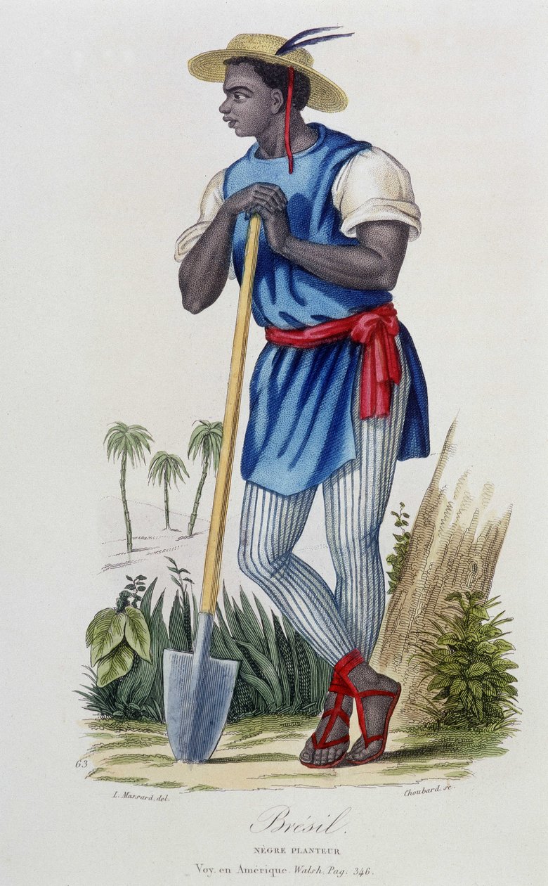 Negro plantator z Brazylii - w „Bibliotheque Universelle des Voyages” Alberta-Montémonta, wyd. Armand-Aubree, Paryż autorstwa French School