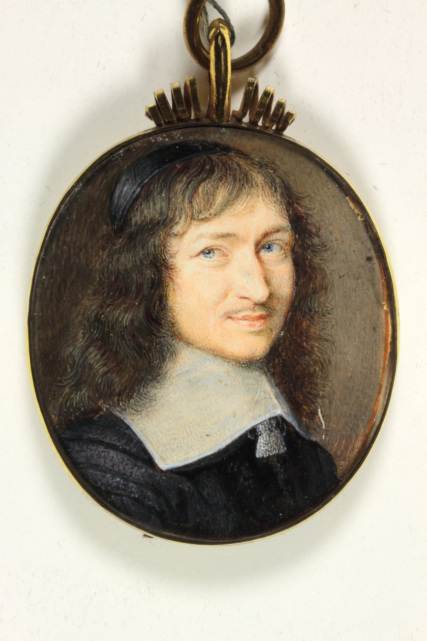 Nicolas Fouquet, wicehrabia Melun i Vaux, markiz Belle-Isle (emalia) autorstwa French School