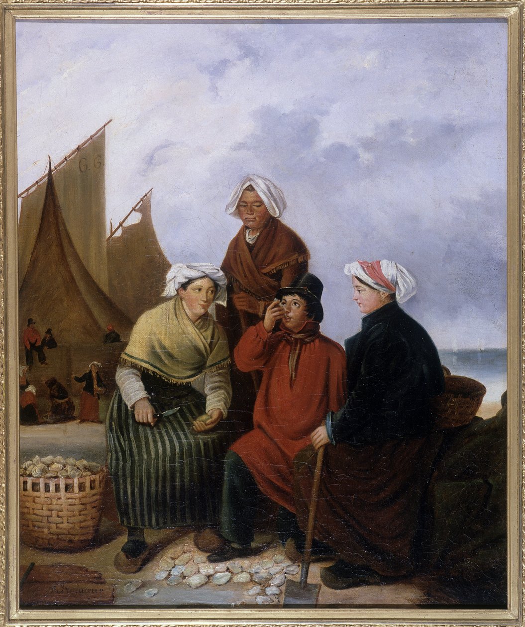 Normandia, degustacja ostryg - Olej marki Francoeur autorstwa French School