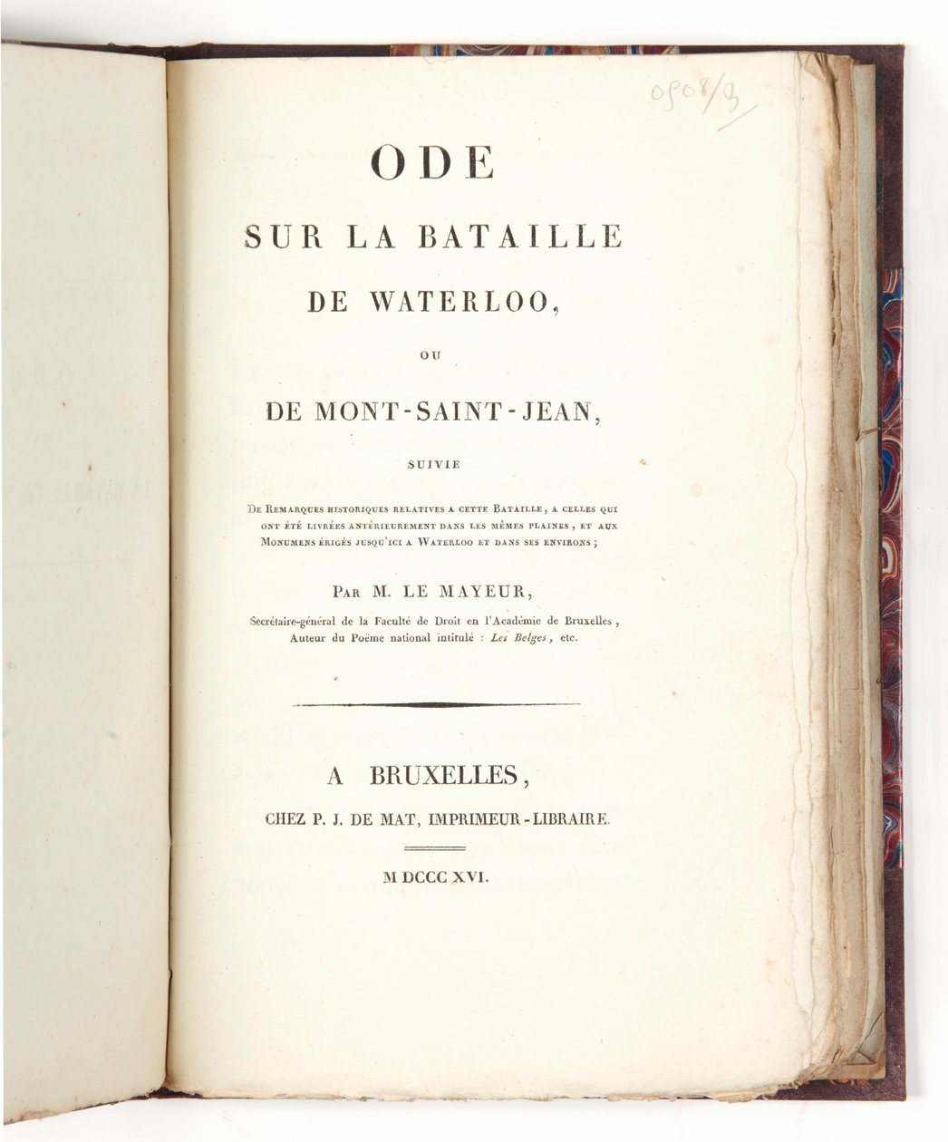 „Oda na bitwę pod Waterloo”, Adrien-Jacques-Joseph Le Mayeur autorstwa French School