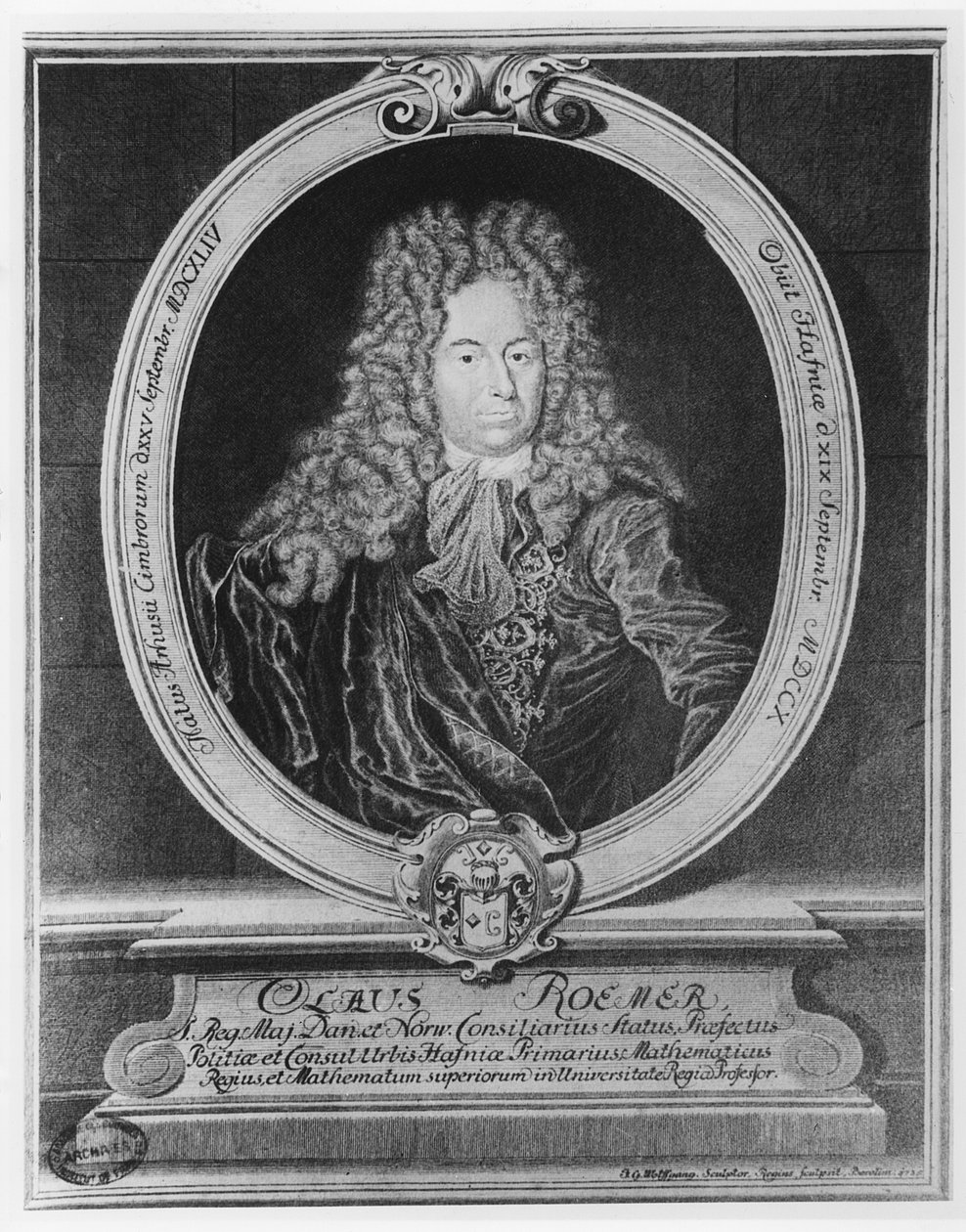 Olaus Romer (grawerunek) autorstwa French School