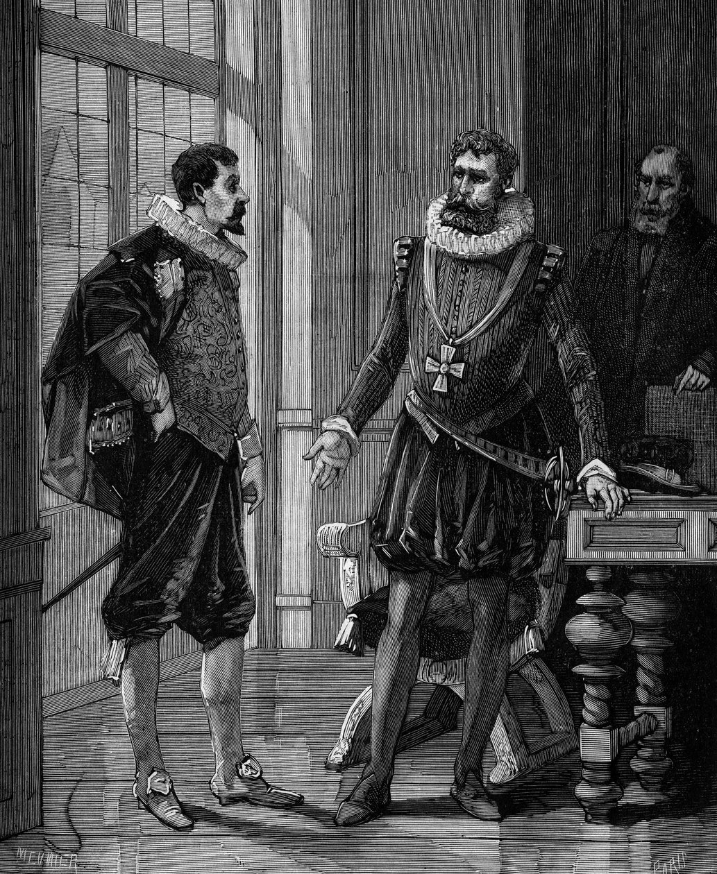 Olivier De Serres (1539-1619) Francuski agronom z Henrykiem IV królem Francji (1553-1610). autorstwa French School