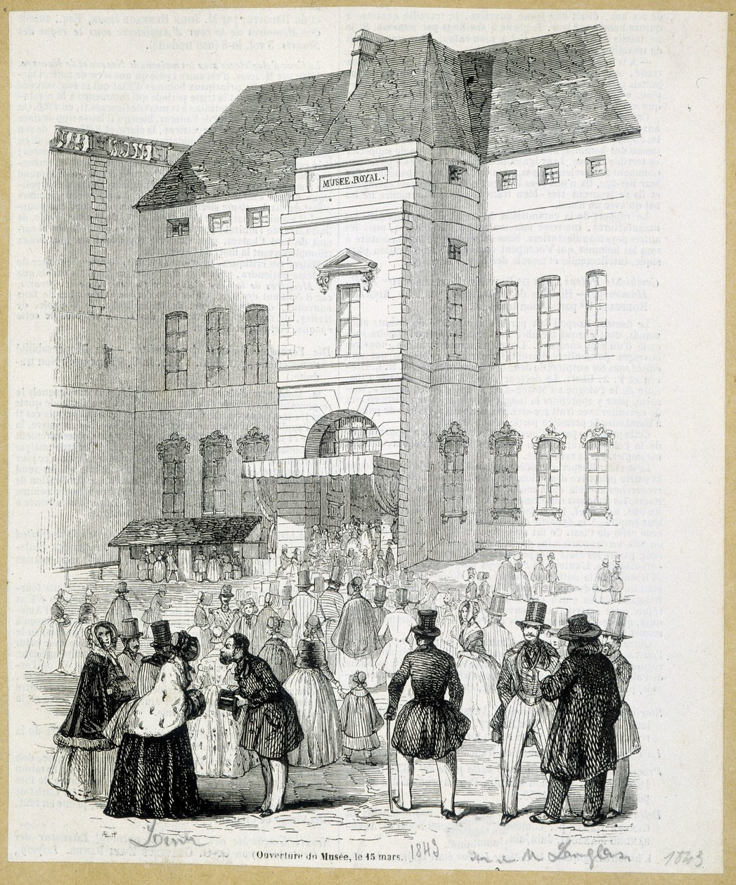Otwarcie Musee Royal (Musee du Louvre), 15 marca autorstwa French School