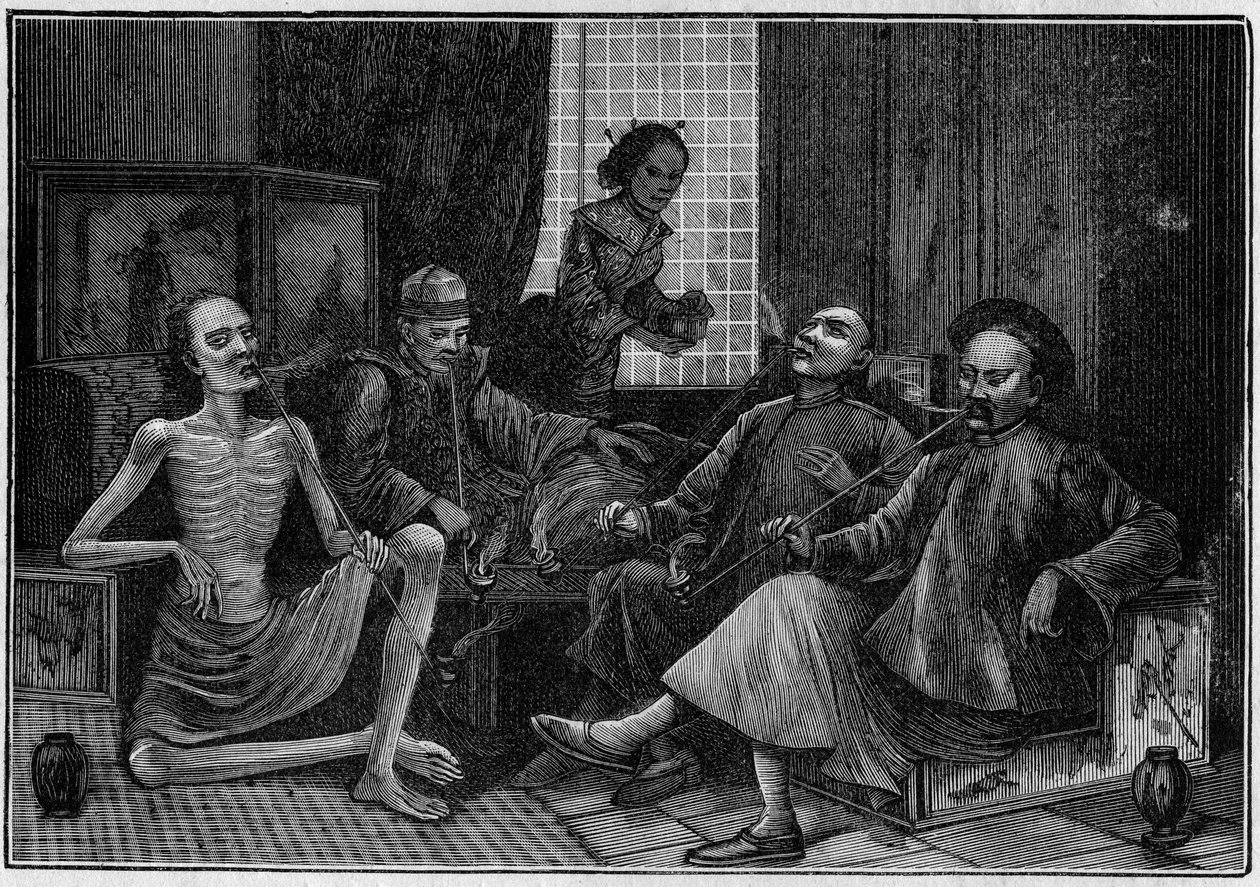 Palacze opium w XIX wieku. autorstwa French School