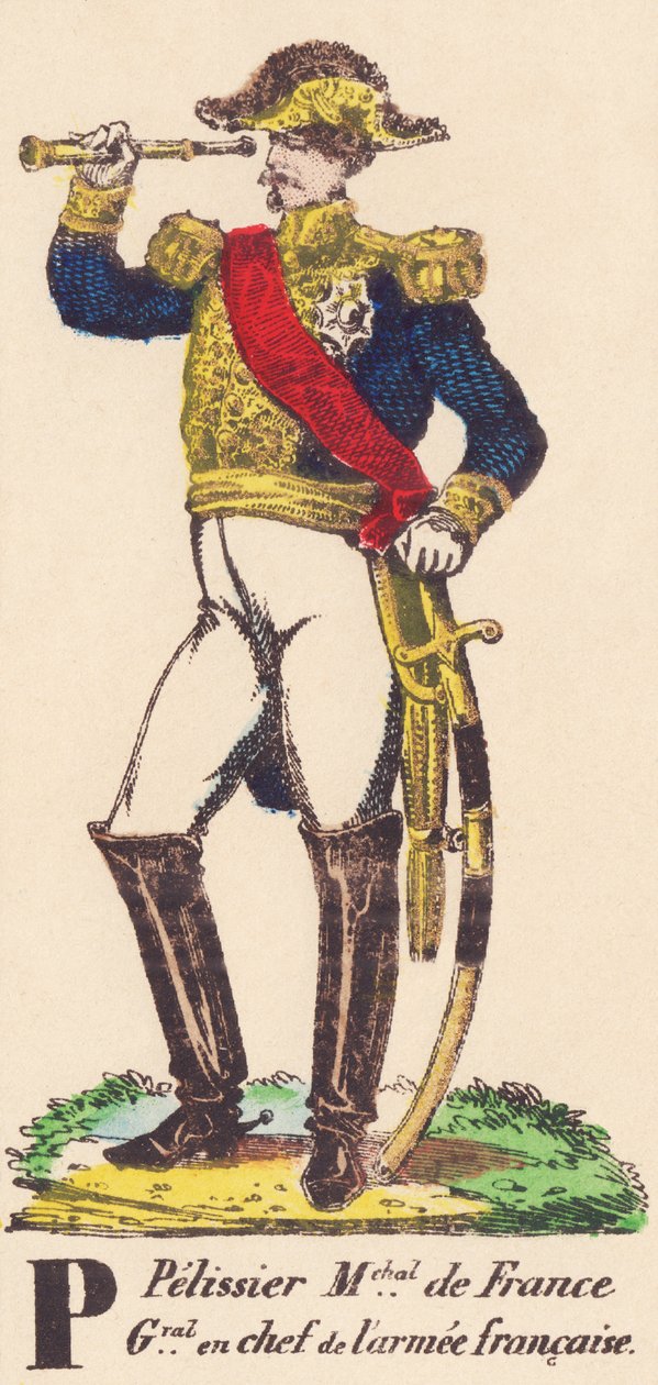 ; P: Pélissier (Aimable) Marszałek Francji (1855), Generał Naczelny Armii Francuskiej (1794-1864) autorstwa French School