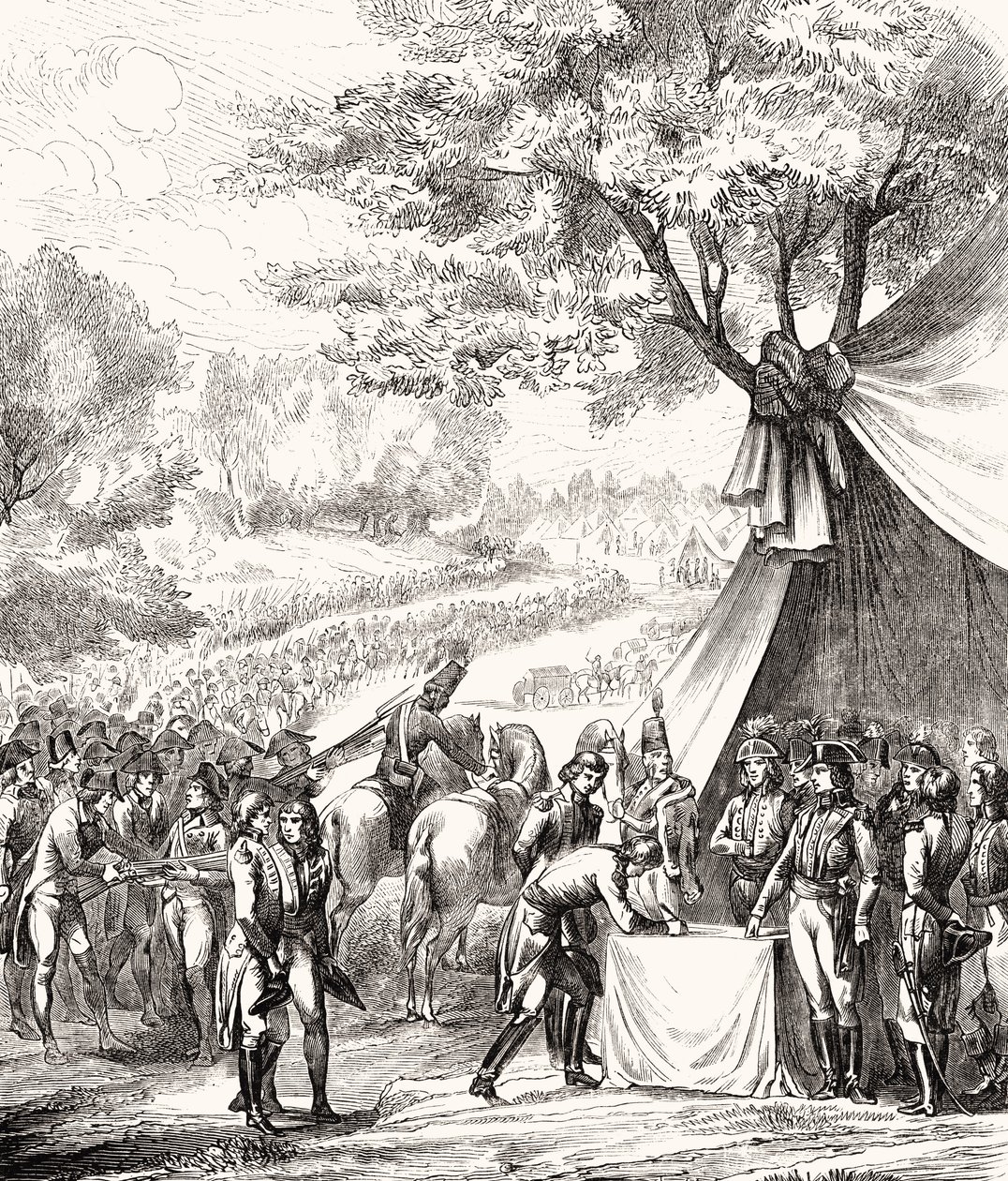 Pacyfikacja Wandei, 1793, z „Histoire de la Revolution Francaise” Louisa Blanca (1811-82) autorstwa French School