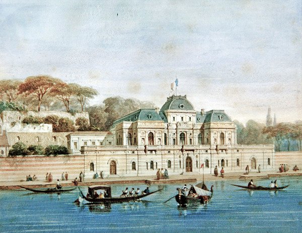 Pałac Ambasadora Francji w Konstantynopolu (kolor lito) autorstwa French School