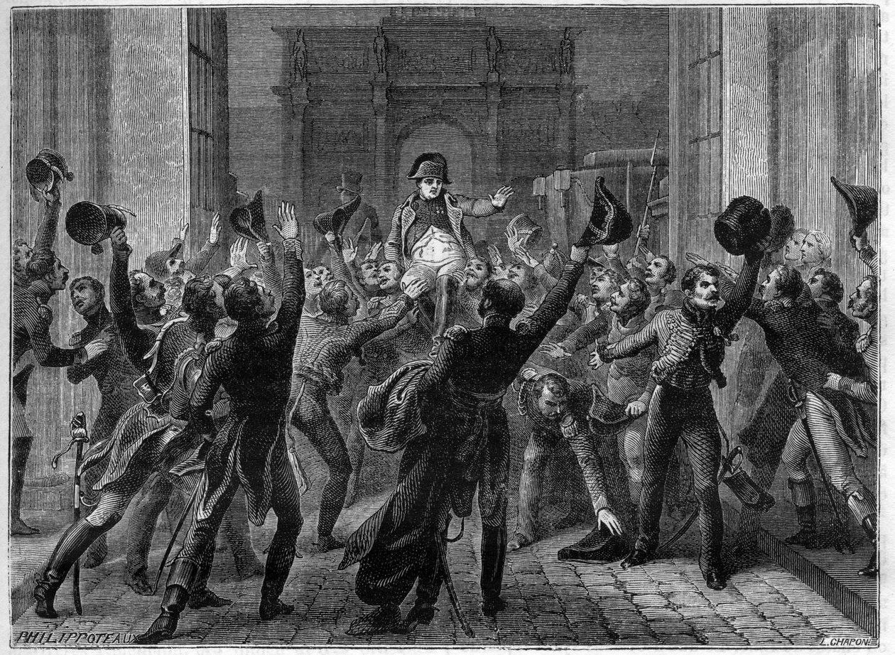 Paryż, 20 marca 1815 - Powrót Napoleona do Tuileries - Les Cent jours (100 dni) Powrót Napoleona do Tuileries, 20 marca 1815 - w „Historii imperium po historii konsulatu” Adolphe Thiers - 1879 – kolekcja prywatna autorstwa French School