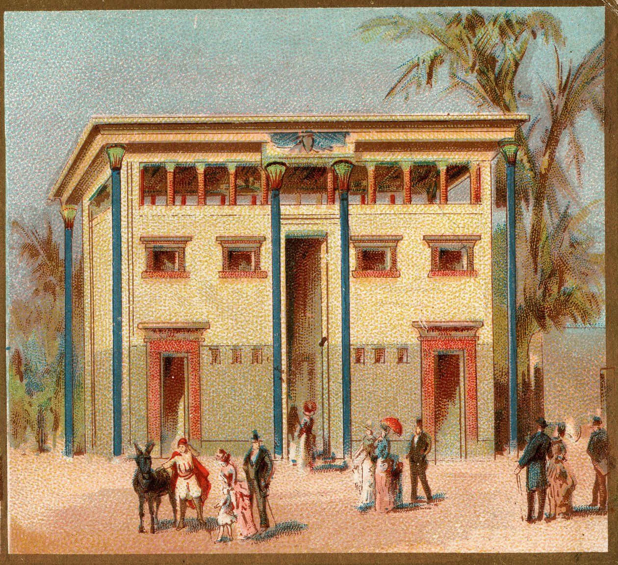 Paryż. Wystawa powszechna z 1889 roku: Dom Egipski. autorstwa French School