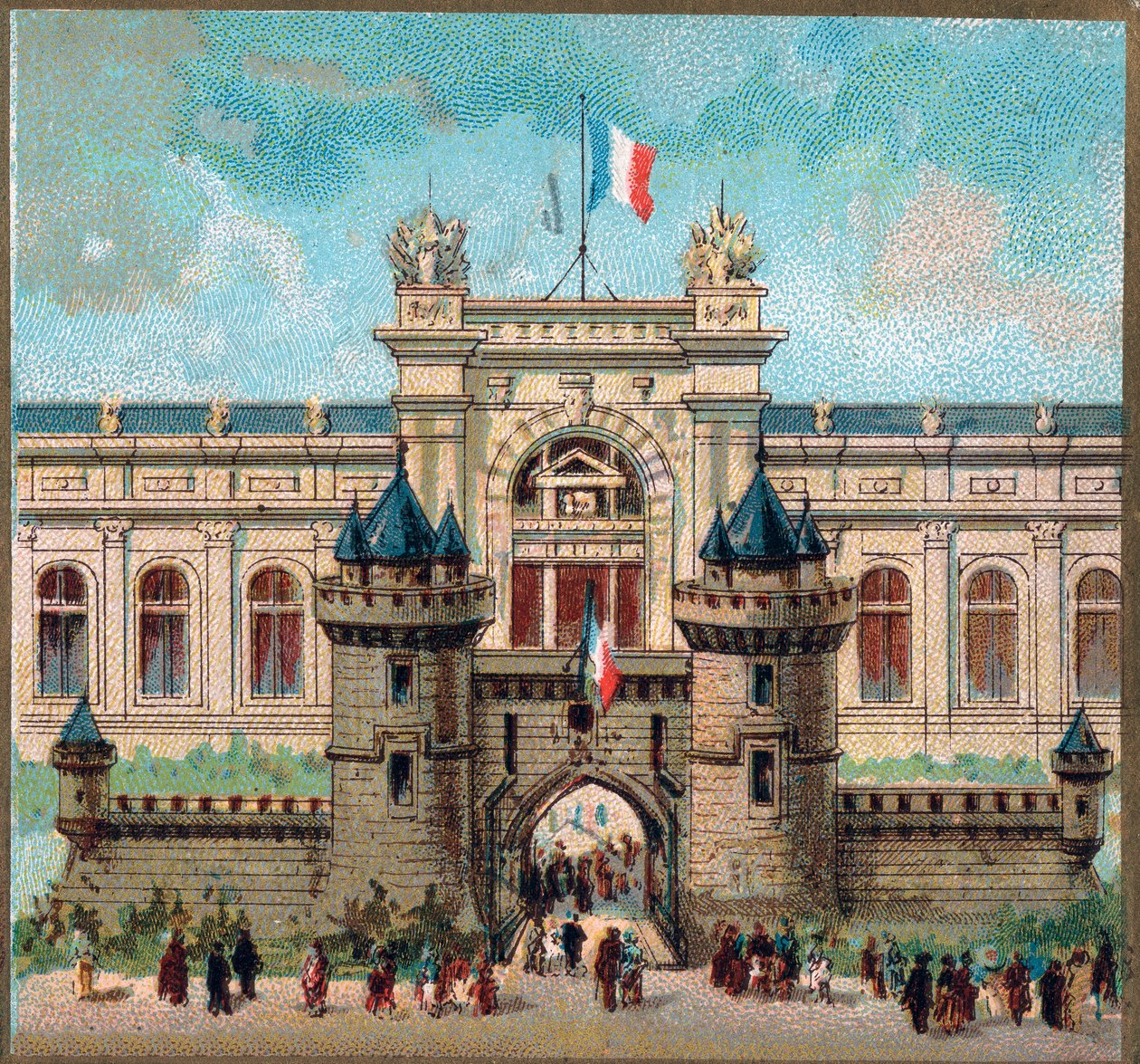 Paryż. Wystawa powszechna z 1889 r.: Pałac ministerstwa wojny. autorstwa French School