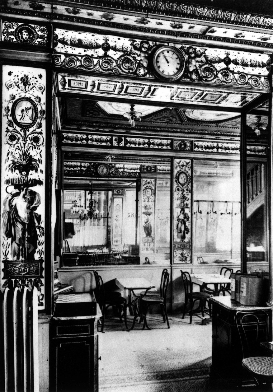 Paryż, wewnątrz kawiarni, Grand Vefour. autorstwa French School