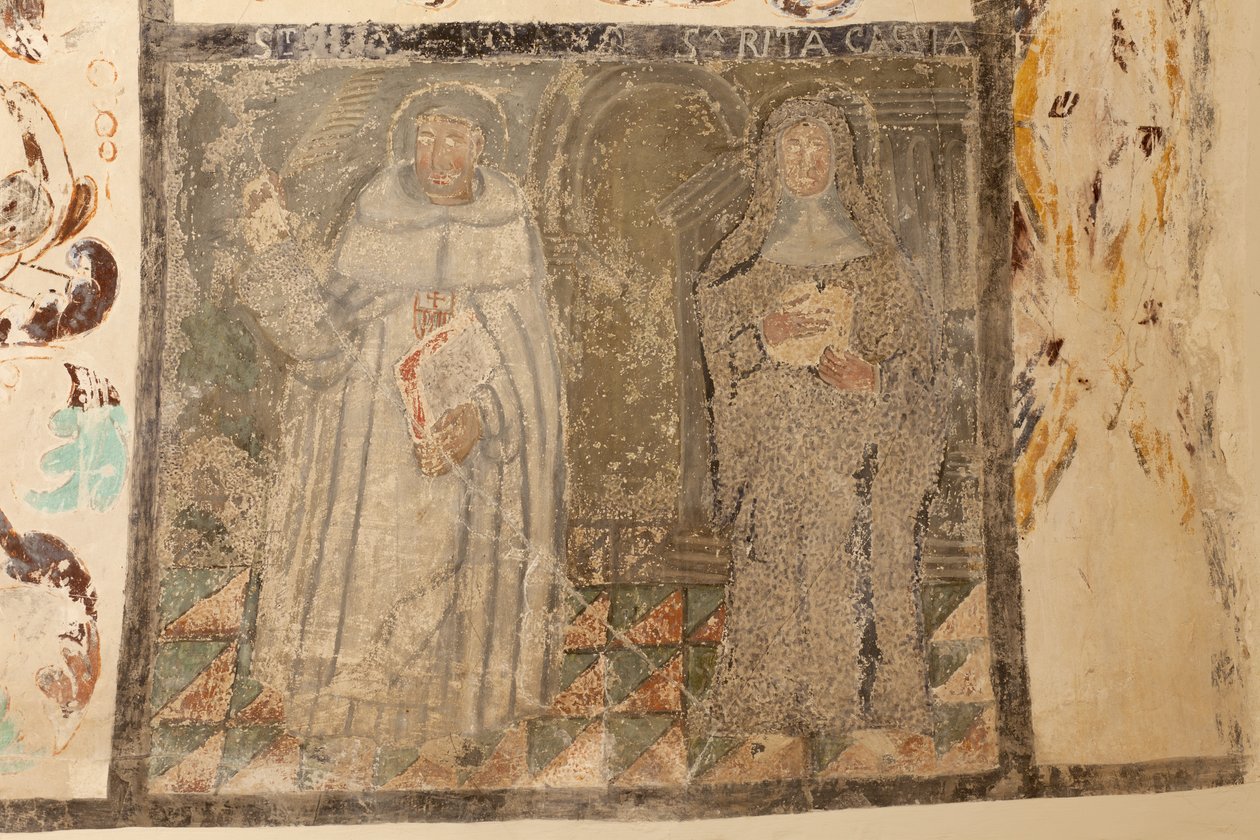 Kościół parafialny (Kościół Matki Bożej Solers). Wnętrze. Nawy. Malowidła ścienne. Szczegół. 16 wiek (?). autorstwa French School