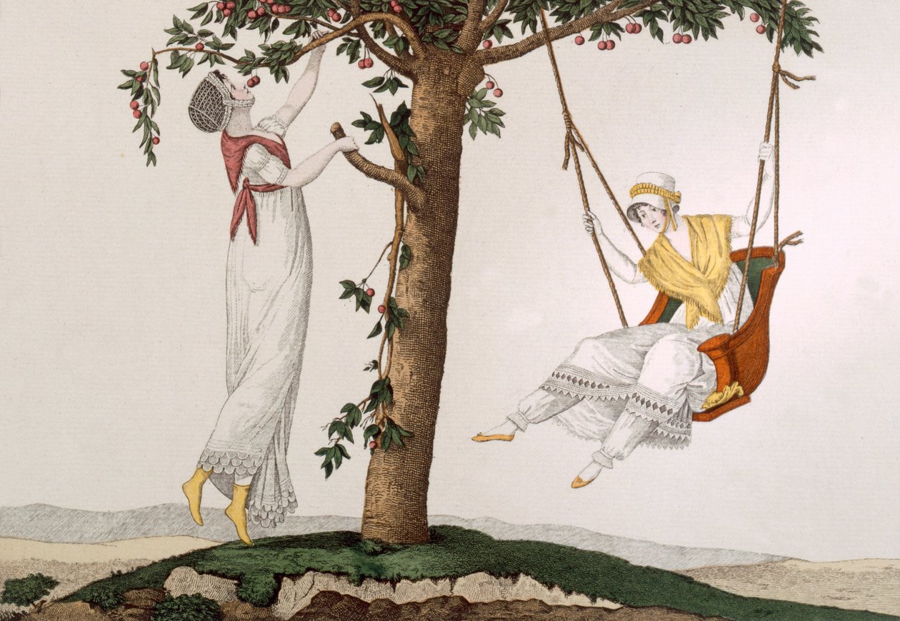 Paryskie Damy w Montmorency, płyta 41 z Le Bon Genre, ok.1810 autorstwa French School