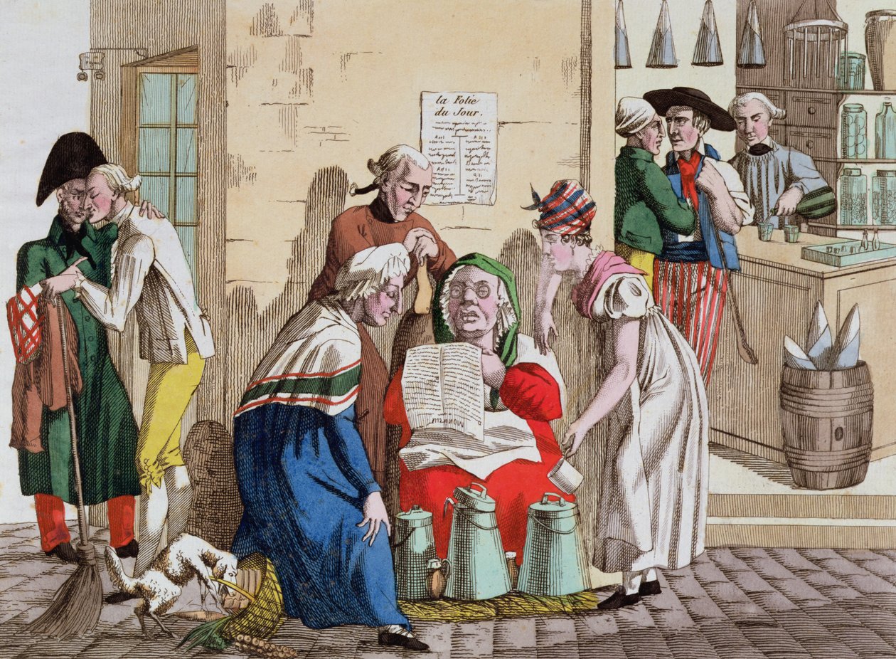 Paryski sprzedawca mleka i dostawca wiadomości, c.1815 autorstwa French School