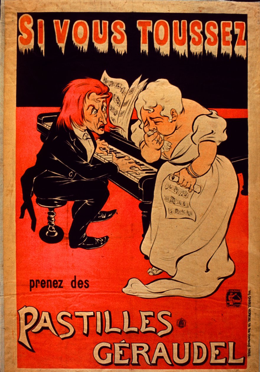 Plakat pastylkowy Geraudela autorstwa French School