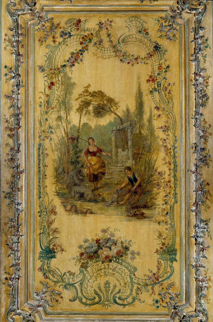 Scena duszpasterska, tablica mieszkania Dauphine Marie Josephe z Saksonii (1731-1767) autorstwa French School