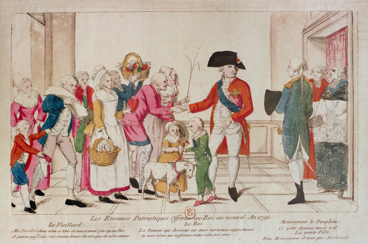 Patriotyczne prezenty noworoczne ofiarowane królowi w 1790 r. autorstwa French School