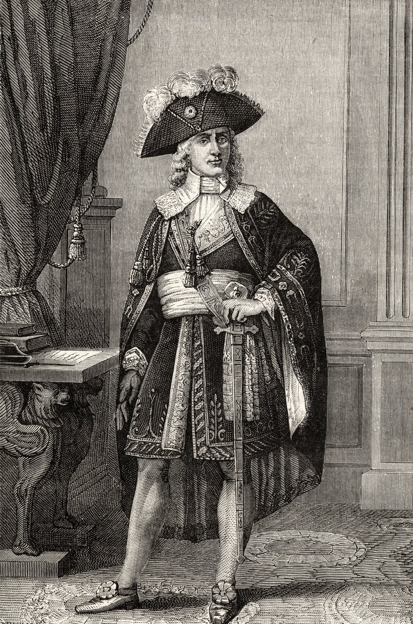 Paul Francois Jean Nicolas Comte de Barras (1755-1829), z „Historii rewolucji francuskiej” Louisa Blanca autorstwa French School