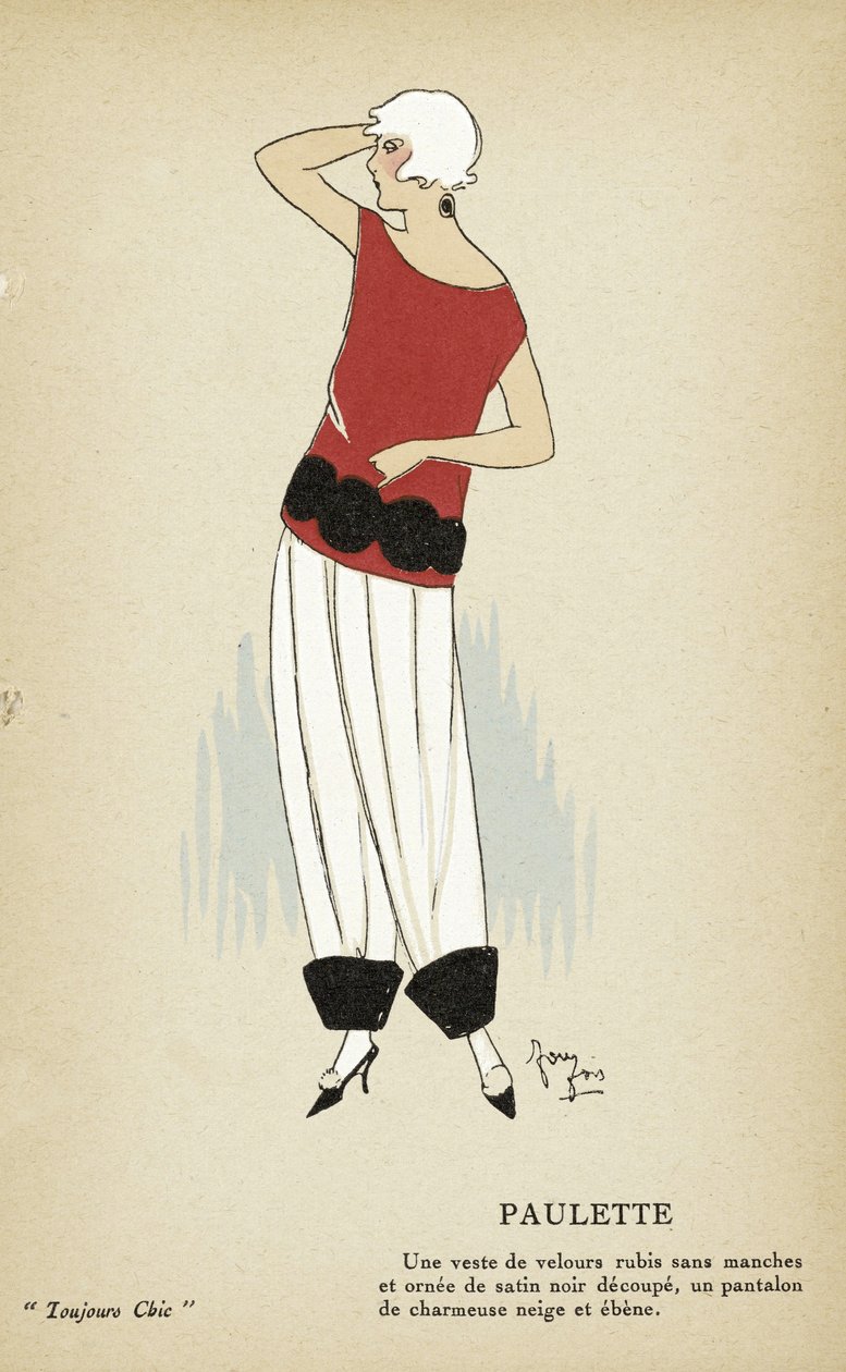 Paulette z Toujours Chic, wyd. 1921-22 (nadruk szablonowy) autorstwa French School