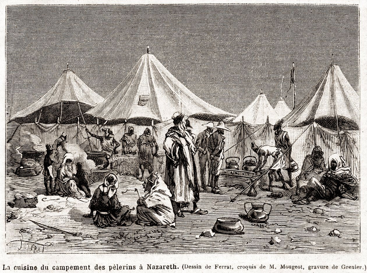 Pielgrzymka pokutna do miejsc świętych od 25 kwietnia do 8 czerwca 1882 r. (rycina) autorstwa French School
